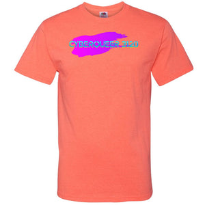 Cyberqueer 3120 Logo Splash Unisex Classic Tee - Retro Heather Coral / S