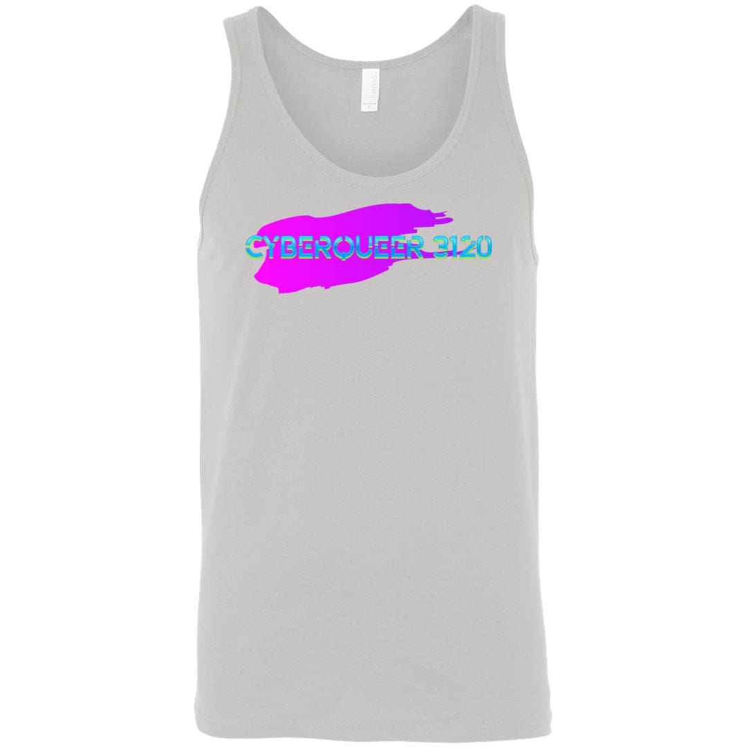 Cyberqueer 3120 Logo Splash Unisex Premium Tank - Silver / S