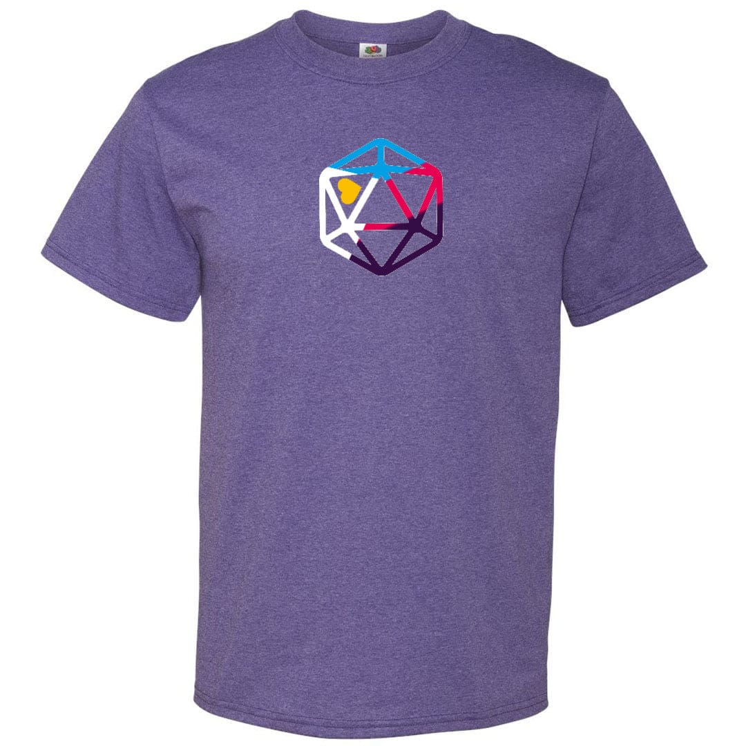 D20 Critcal Pride Polyam Pride Unisex Classic Tee - Retro Heather Purple / S