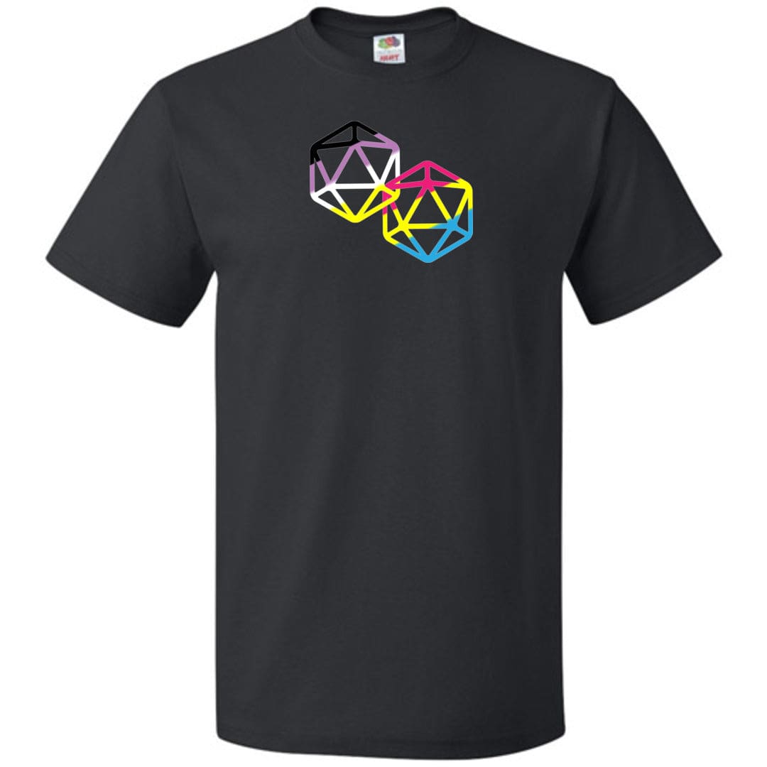 D20 Critical Pride Advantage Non-Binary Pan Pride Unisex Classic Tee - Black / S
