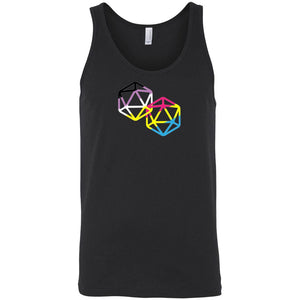 D20 Critical Pride Advantage Non-Binary Pan Pride Unisex Premium Tank - Black / S