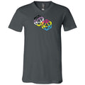 D20 Critical Pride Advantage Non-Binary Pan Pride Unisex Premium V-Neck Tee - Asphalt / S