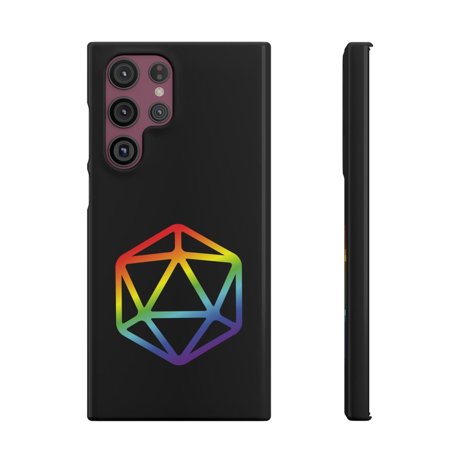 D20 Critical Pride Gay Queer Rainbow Pride PY Snap Phone Case - Samsung Galaxy S22 Ultra / Glossy - Phone Case