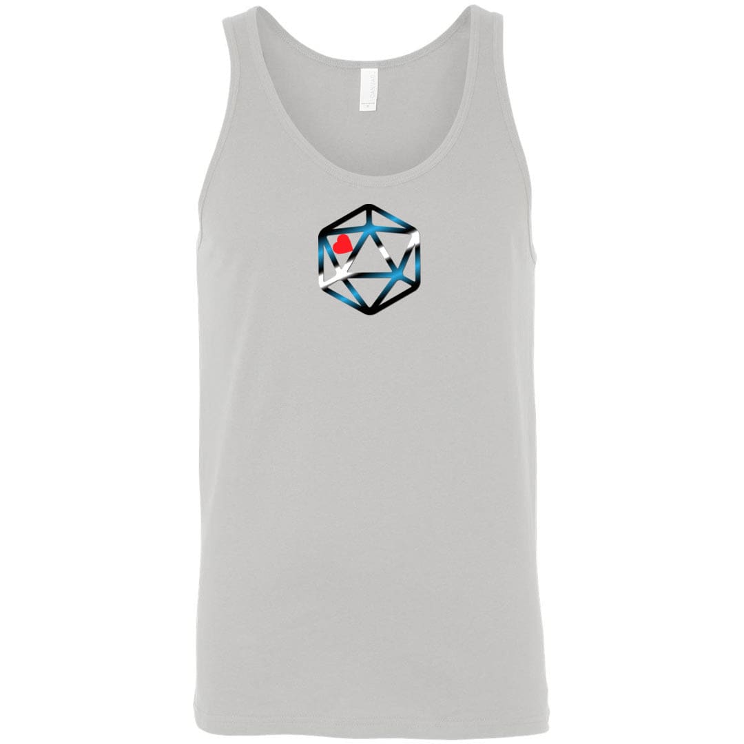 D20 Critical Pride Leather Pride Unisex Premium Tank - Silver / S