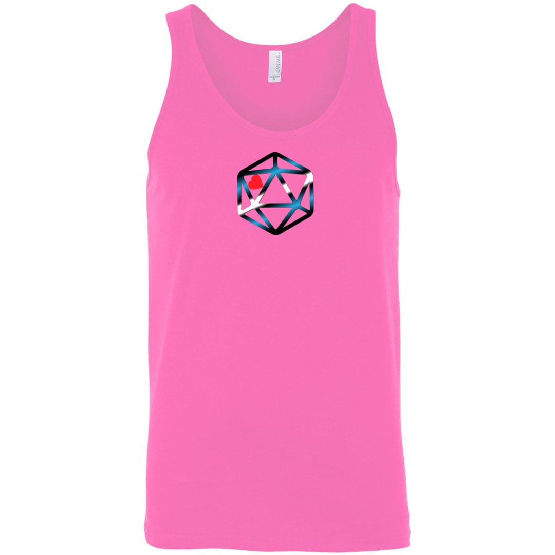 D20 Critical Pride Leather Pride Unisex Premium Tank - Neon Pink / S