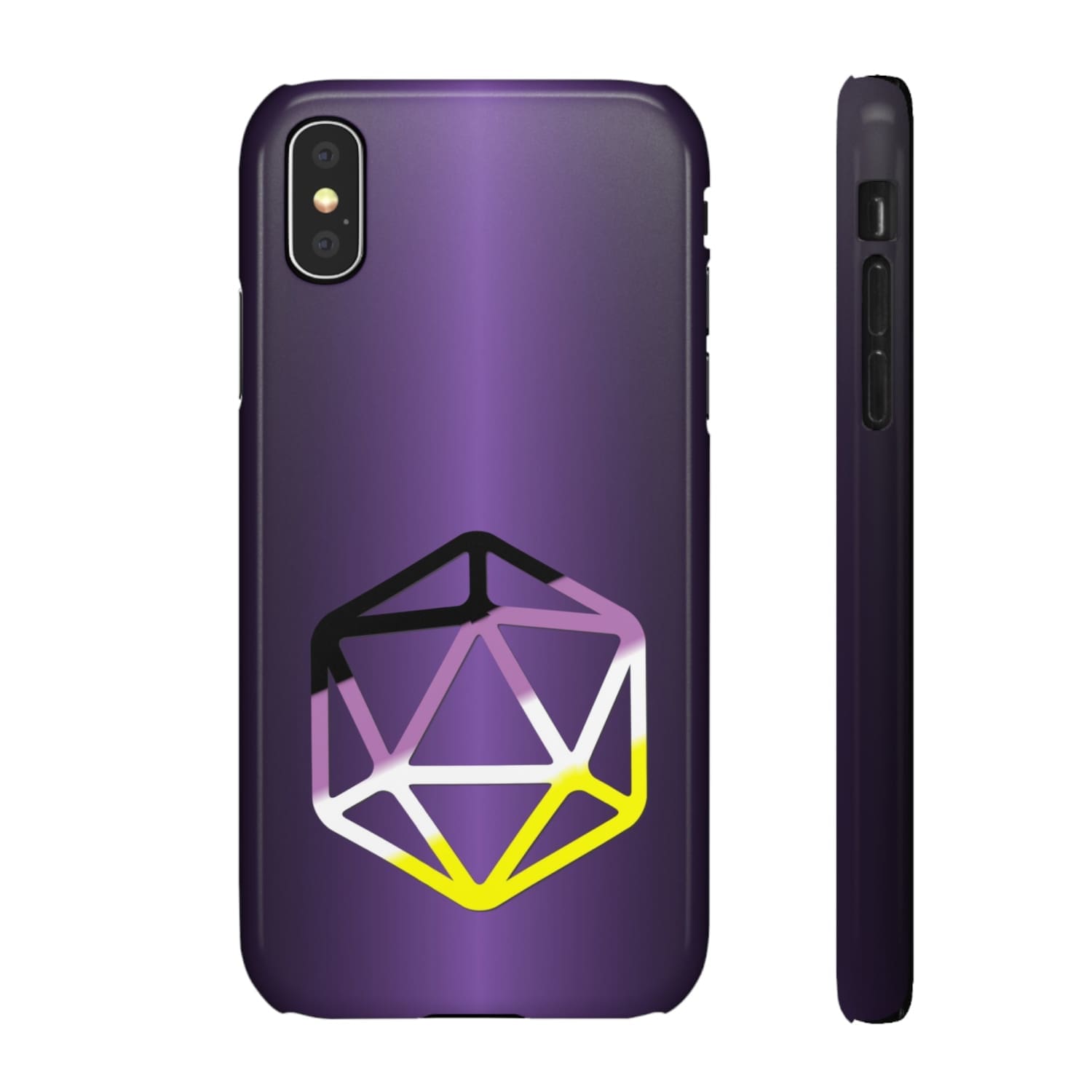 D20 Critical Pride Non-Binary Pride PY Snap Phone Case - iPhone X / Glossy - Phone Case