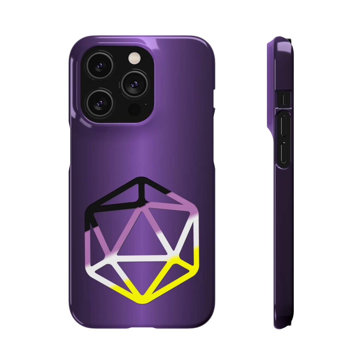 D20 Critical Pride Non-Binary Pride PY Snap Phone Case - iPhone 14 Pro / Glossy - Phone Case