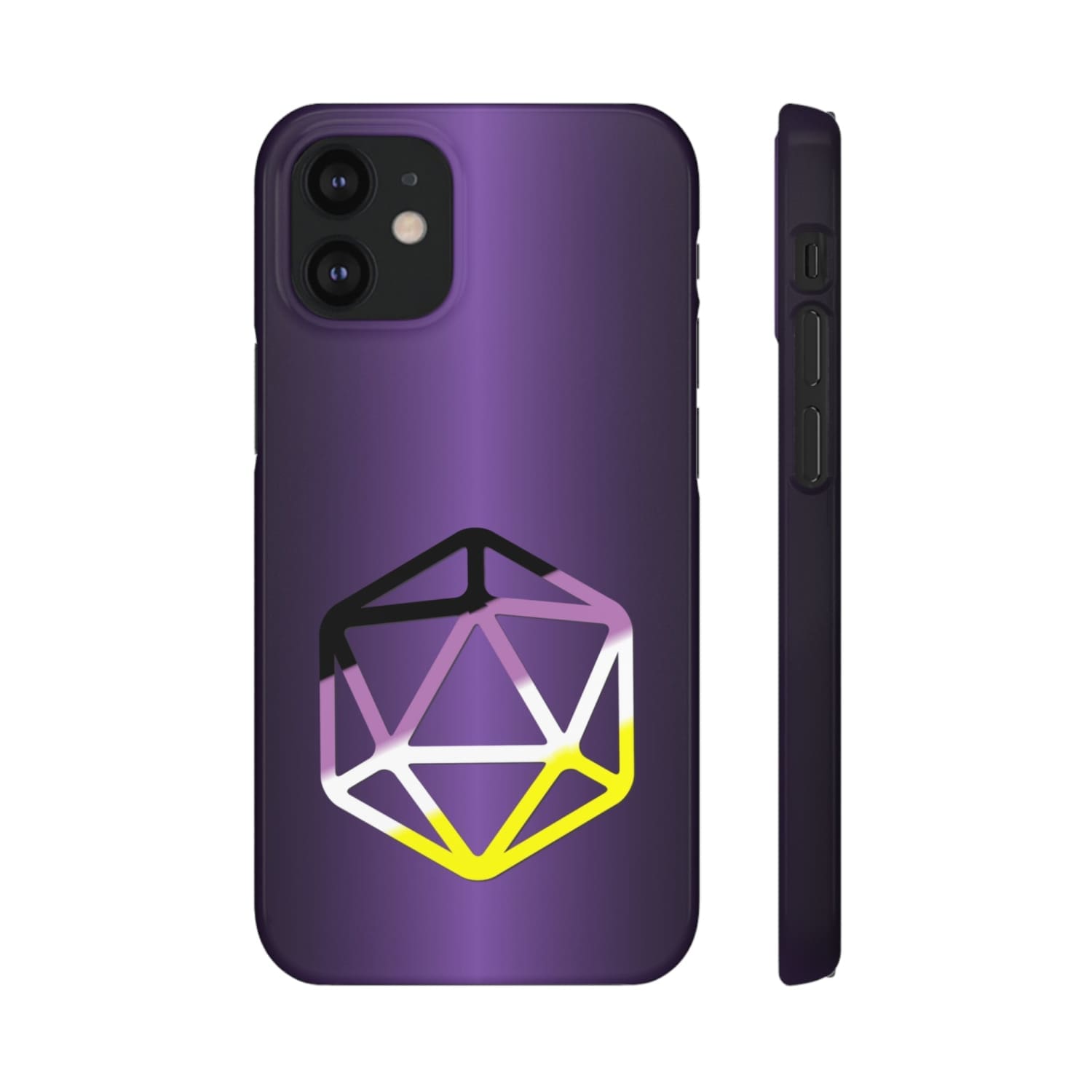 D20 Critical Pride Non-Binary Pride PY Snap Phone Case - iPhone 12 Mini / Glossy - Phone Case