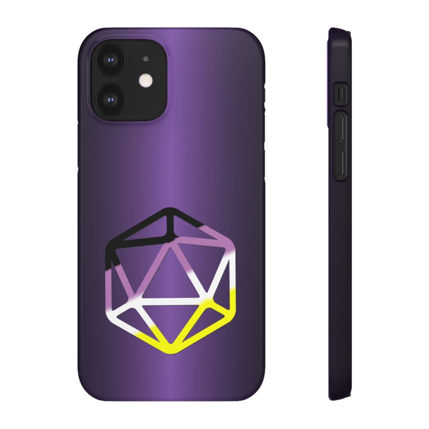 D20 Critical Pride Non-Binary Pride PY Snap Phone Case - iPhone 12 / Glossy - Phone Case