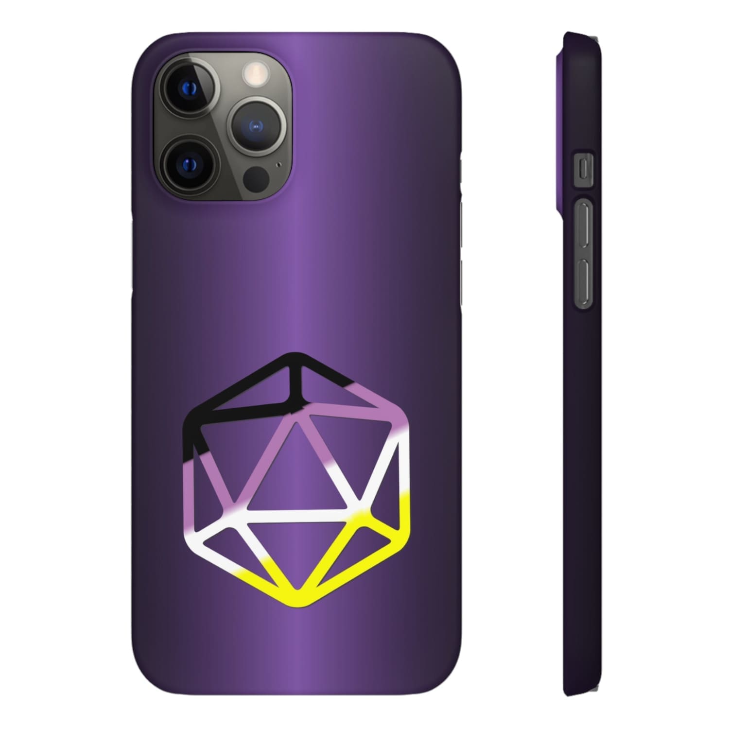 D20 Critical Pride Non-Binary Pride PY Snap Phone Case - iPhone 12 Pro Max / Matte - Phone Case