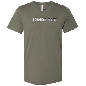 D&D&Ace Unisex Premium V-Neck Tee - Military Green / S
