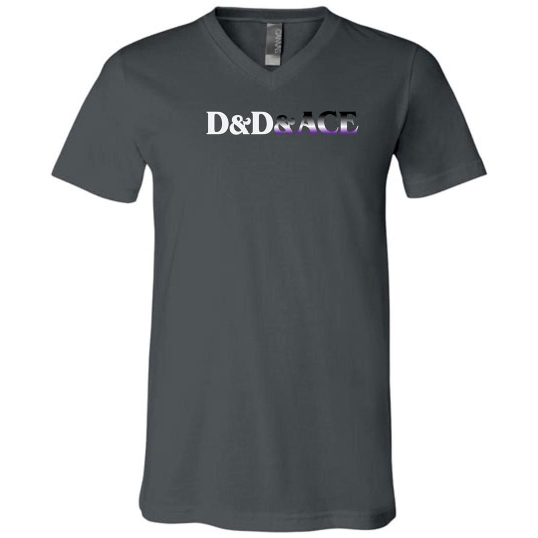 D&D&Ace Unisex Premium V-Neck Tee - Asphalt / S