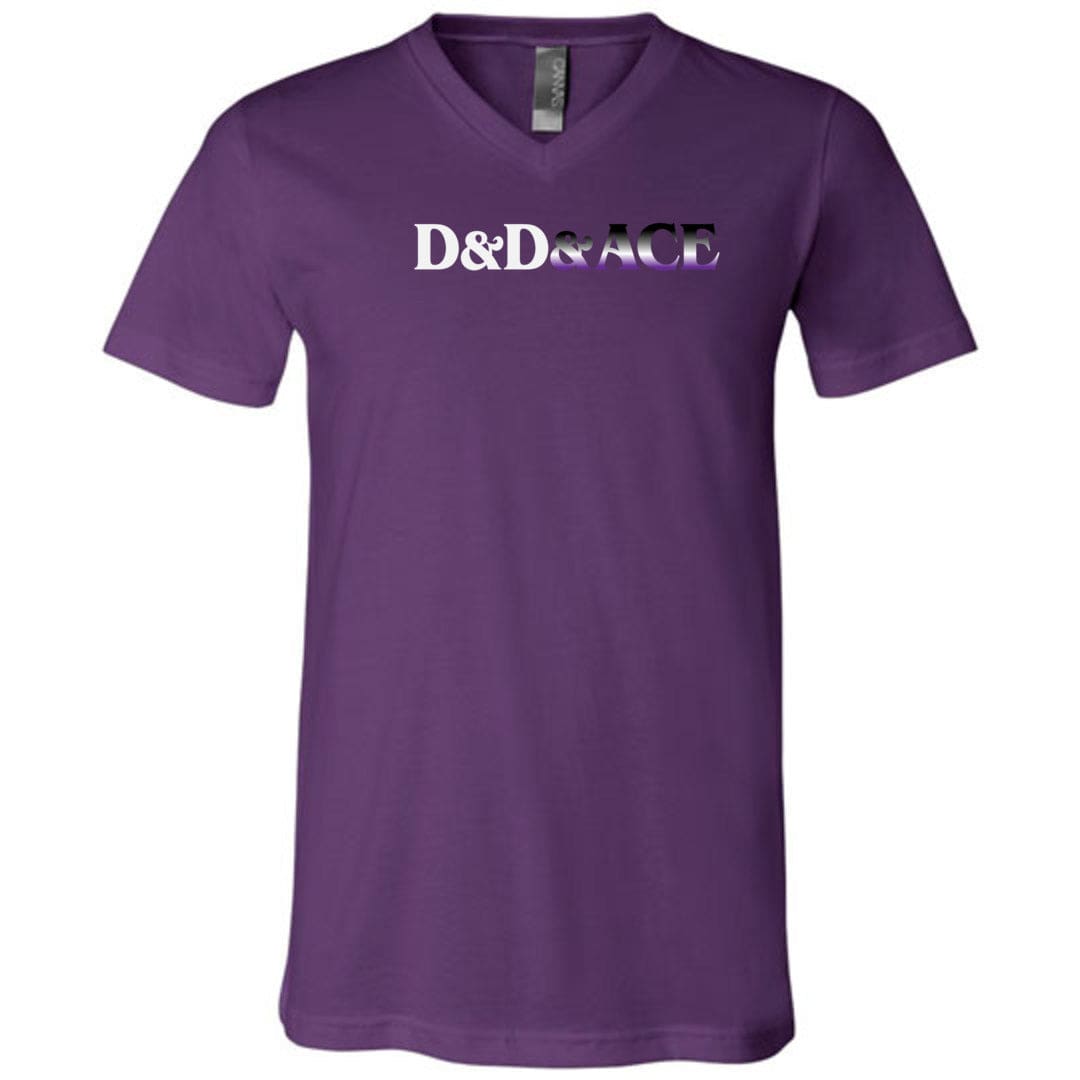 D&D&Ace Unisex Premium V-Neck Tee - Team Purple / S