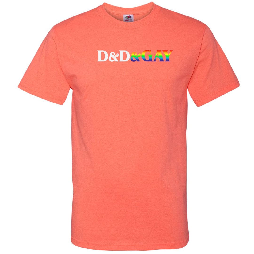 D&D&GAY Unisex Classic Tee - Retro Heather Coral / S
