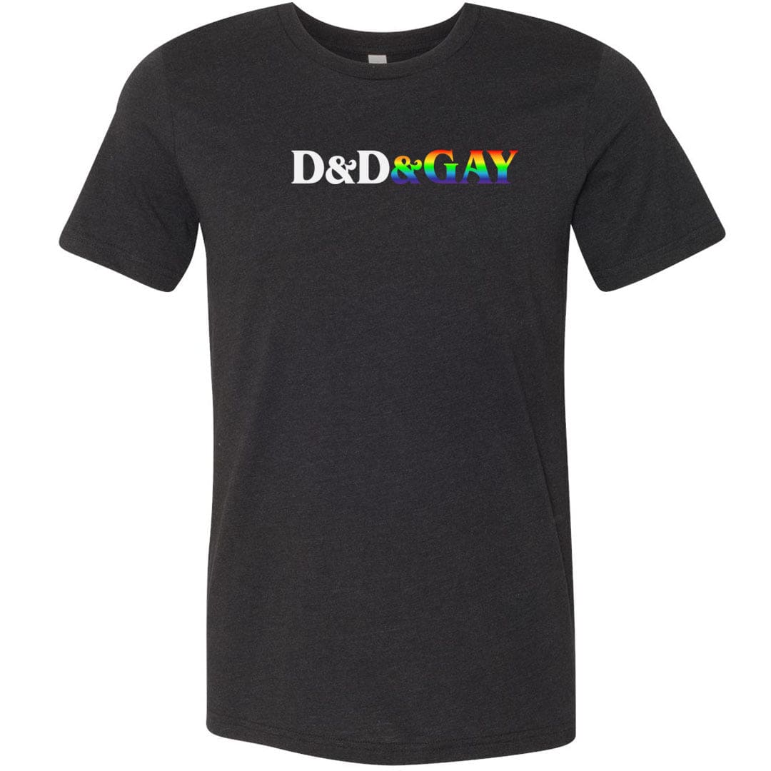 D&D&GAY Unisex Premium Tee - Black Heather / XS