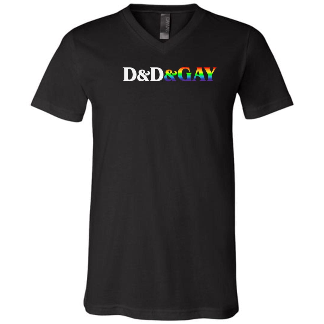 D&D&GAY Unisex Premium V-Neck Tee - Black / S