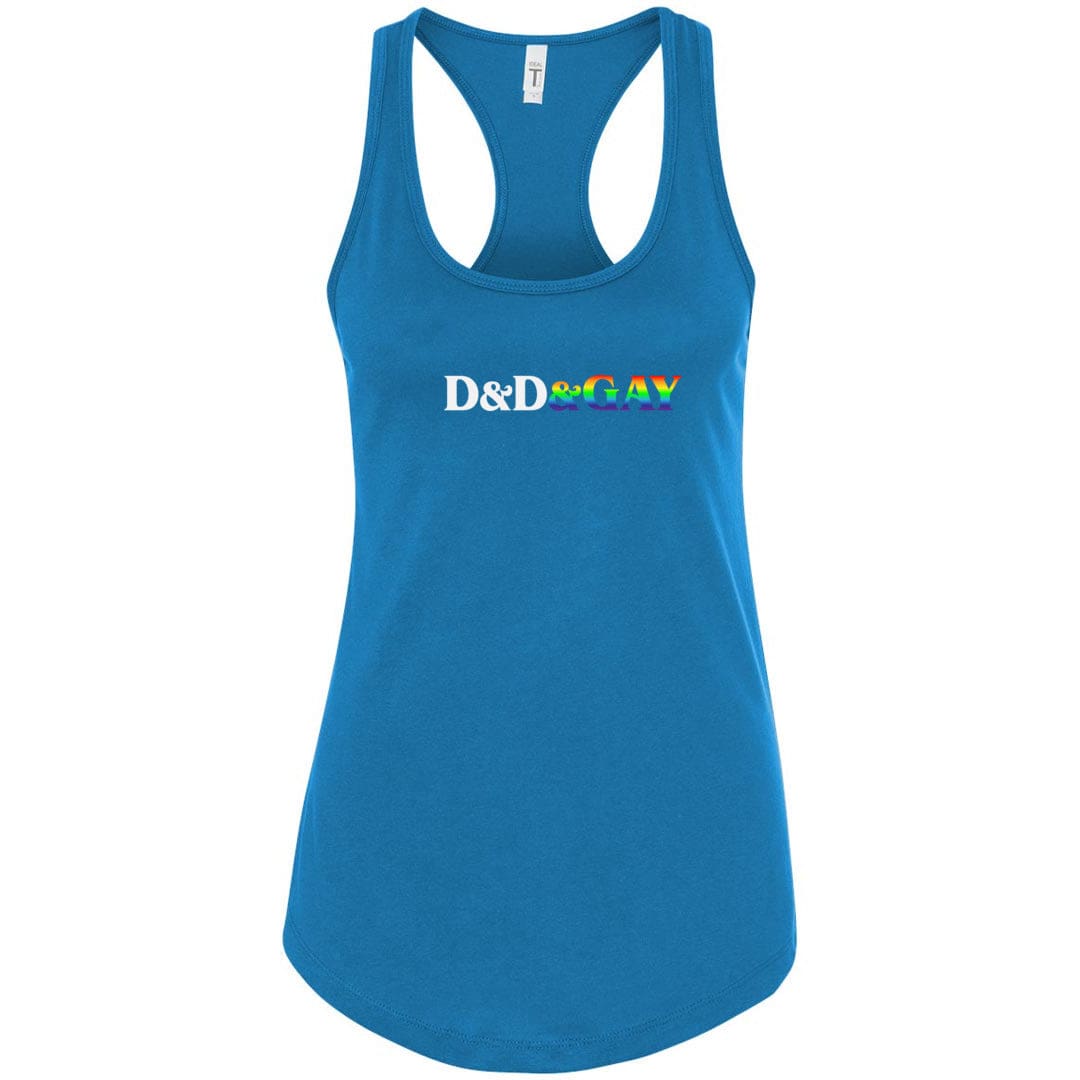 D&D&GAY Womens Premium Racerback Tank - Turquoise / S