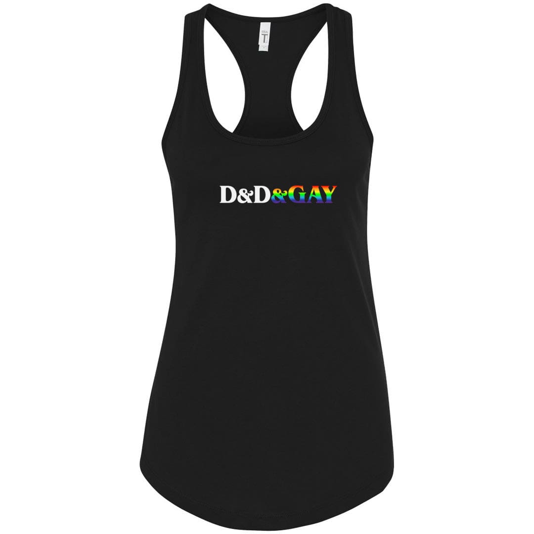 D&D&GAY Womens Premium Racerback Tank - Black / XS