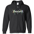 Death Metal Anxiety Unisex Zip Hoodie - Black / S