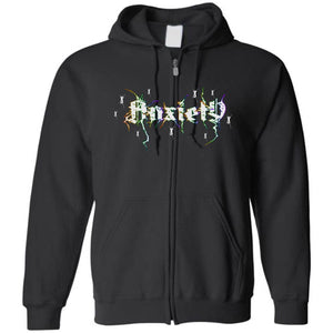 Death Metal Anxiety Unisex Zip Hoodie - Black / S