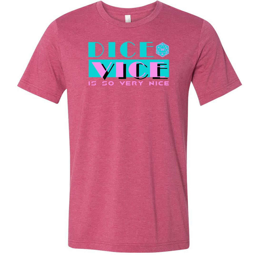 Dice Vice Unisex Premium Tee - Heather Raspberry / XS