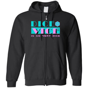Dice Vice Unisex Zip Hoodie - Black / S