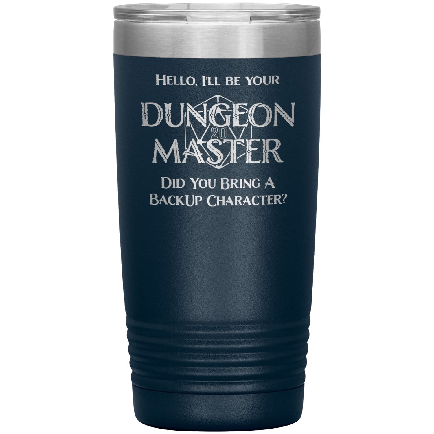 Dungeon Master DM Backup 20oz Vacuum Tumbler - Navy - Tumblers
