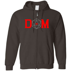 Dungeon Master DM Crit Unisex Zip Hoodie - Dark Chocolate / S