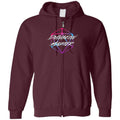 Dungeon Master DM Retro Unisex Zip Hoodie - Maroon / S