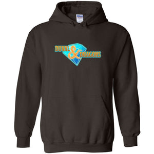 Duval & Dragons Diamond Logo Unisex Pullover Hoodie - Dark Chocolate / S