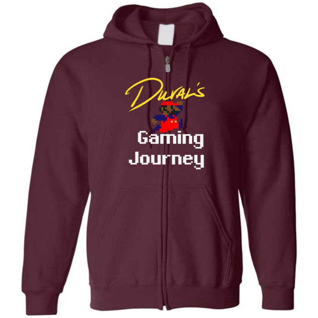Duval’s Gaming Journey Mario Unisex Zip Hoodie - Maroon / S