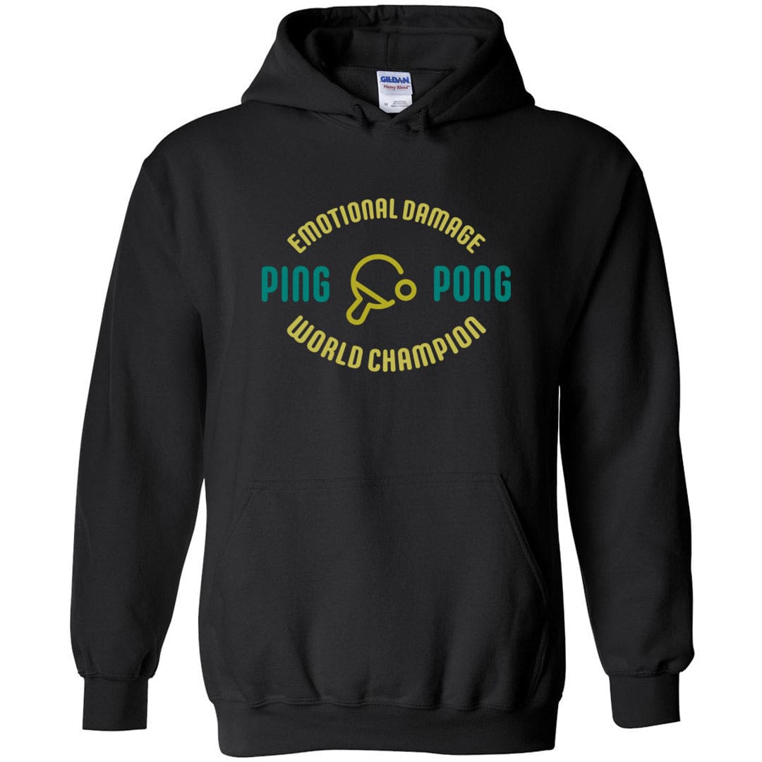 Emotional Damage Ping Pong World Champion Alt Unisex Pullover Hoodie - Black / S