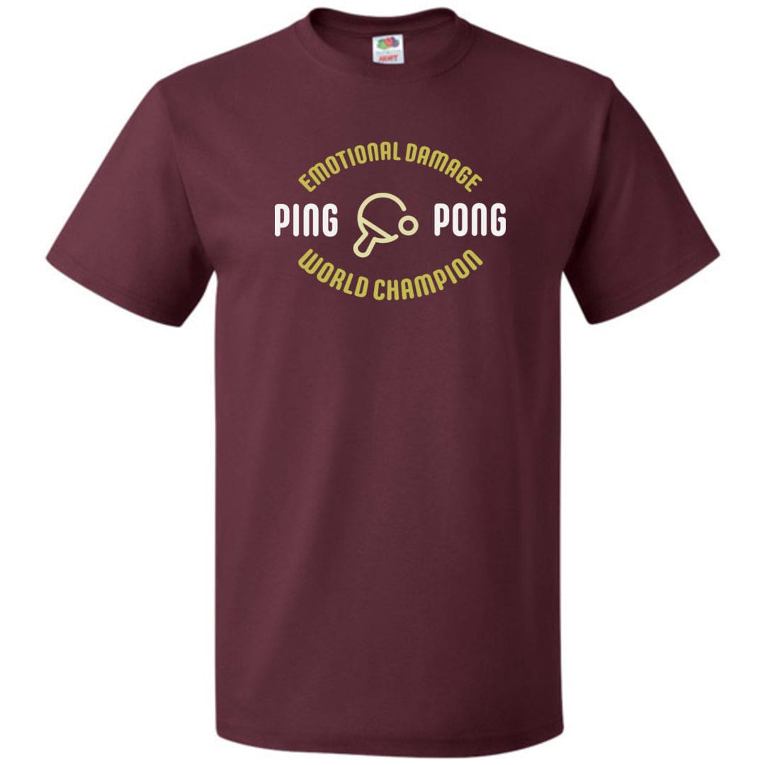 Emotional Damage Ping Pong World Champion Unisex Classic Tee - Maroon / S