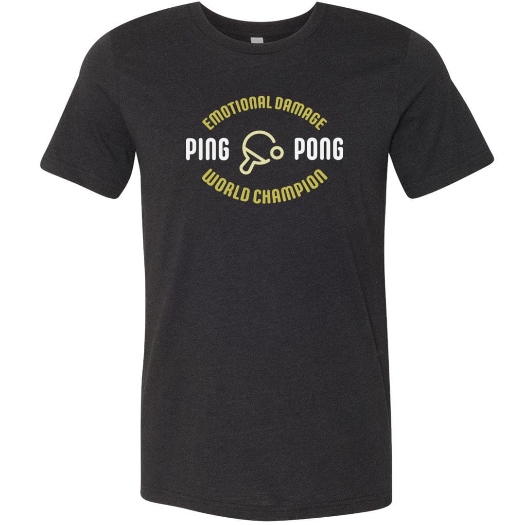 Emotional Damage Ping Pong World Champion Unisex Premium Tee - Black Heather / XS