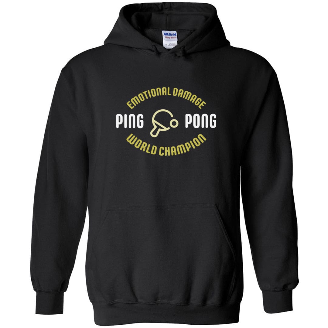Emotional Damage Ping Pong World Champion Unisex Pullover Hoodie - Black / S