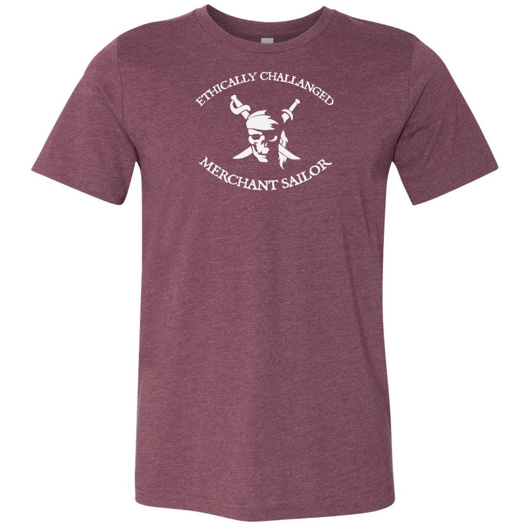 Ethically Challenged Merchant Sailor Unisex Premium Tee - Heather Maroon / XS