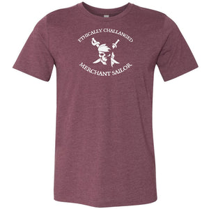 Ethically Challenged Merchant Sailor Unisex Premium Tee - Heather Maroon / XS