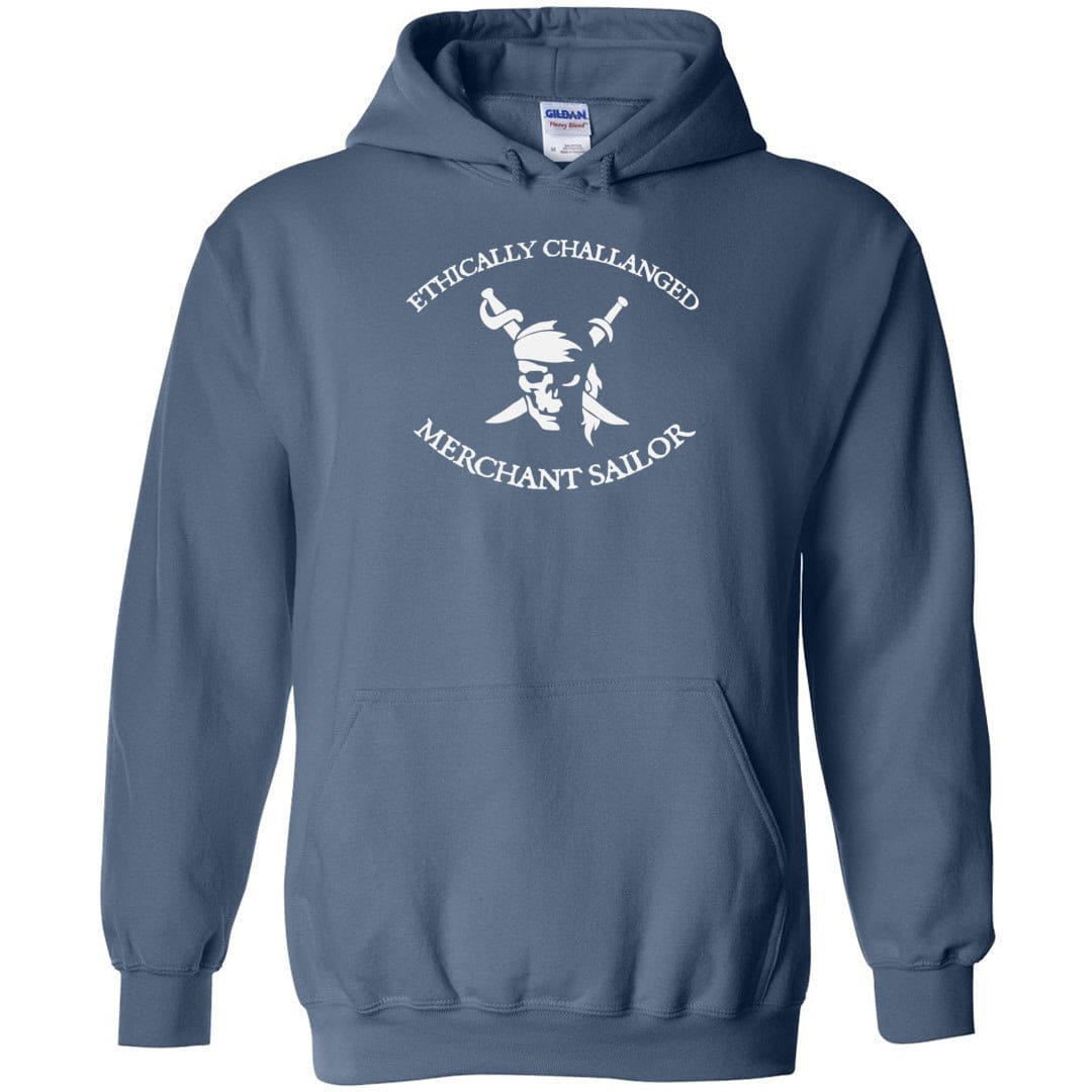 Ethically Challenged Merchant Sailor Unisex Pullover Hoodie - Indigo Blue / S