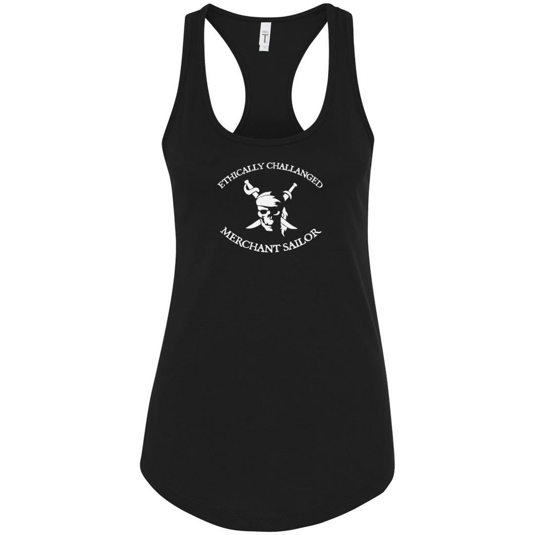 Ethically Challenged Merchant Sailor Womens Premium Racerback Tank - Black / XS