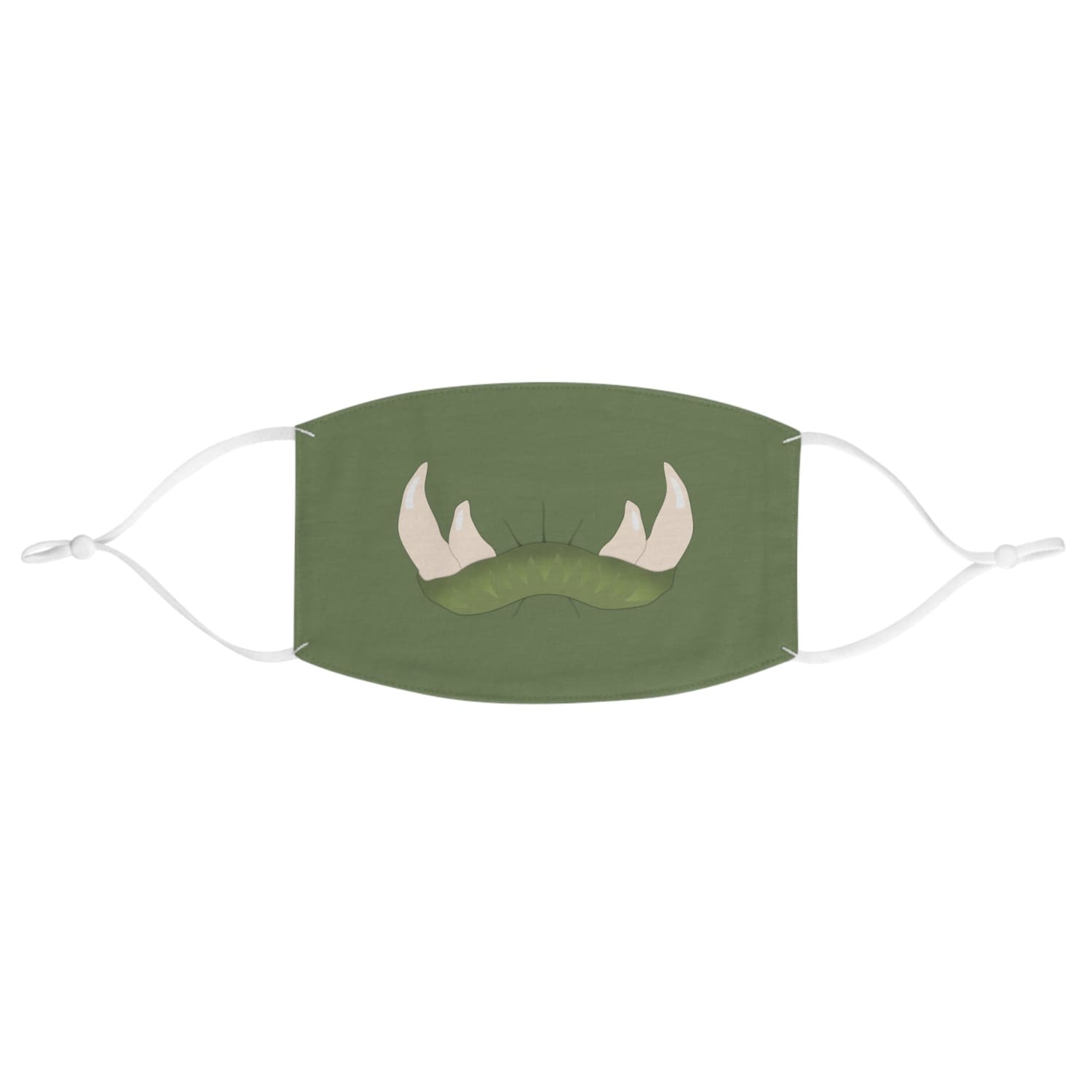 Green Orc Mouth Fabric Face Mask - One size - Accessories