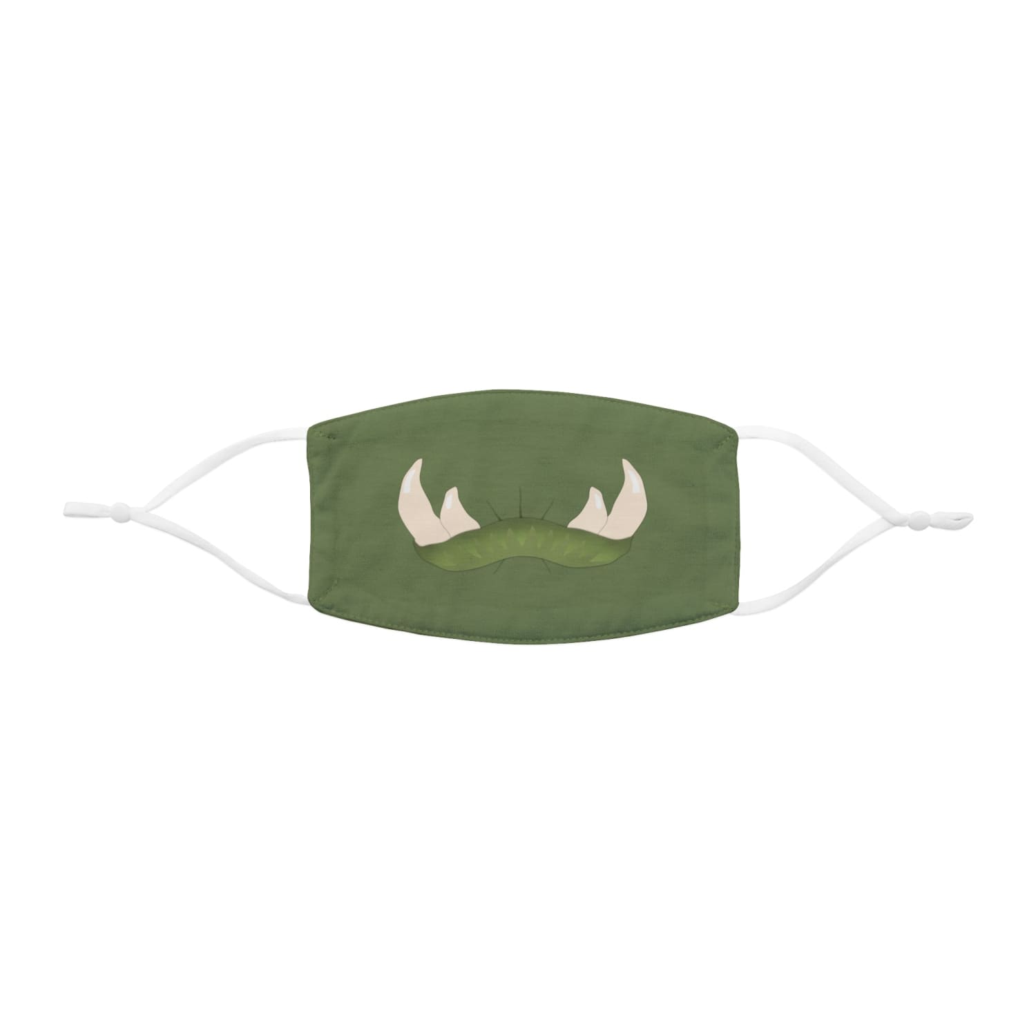 Green Orc Mouth Snug-Fit Fabric Face Mask - 7.3’’ × 4.5’’ - Accessories