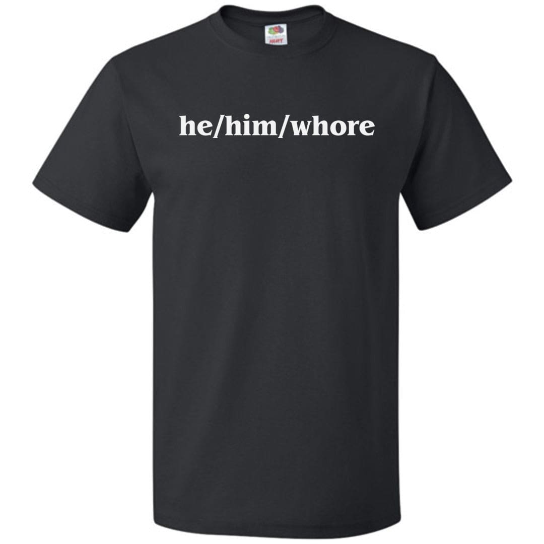 he/him/whore Unisex Classic Tee - Black / S