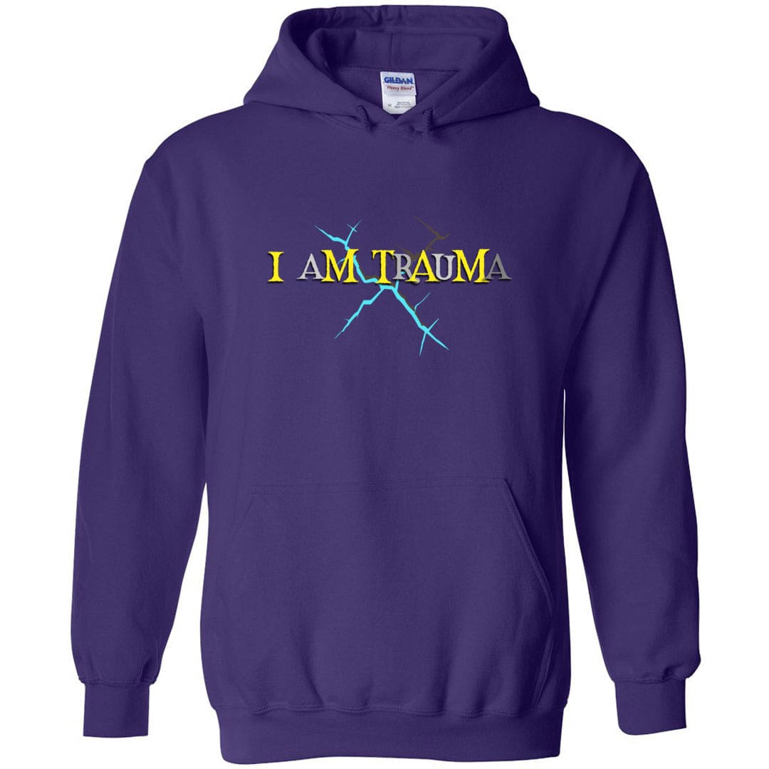 I Am Trauma Unisex Pullover Hoodie - Purple / S