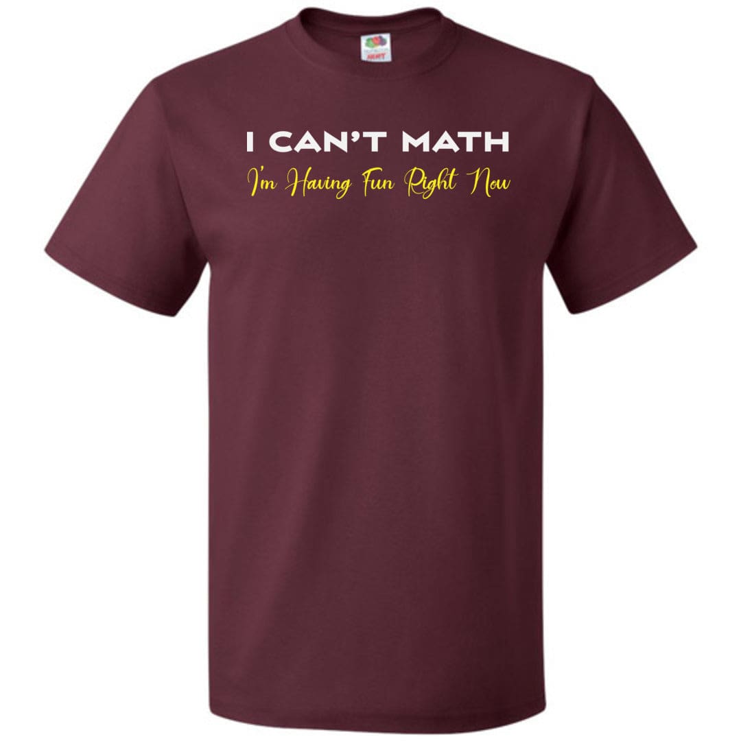 I Can’t Math Unisex Classic Tee - Maroon / S