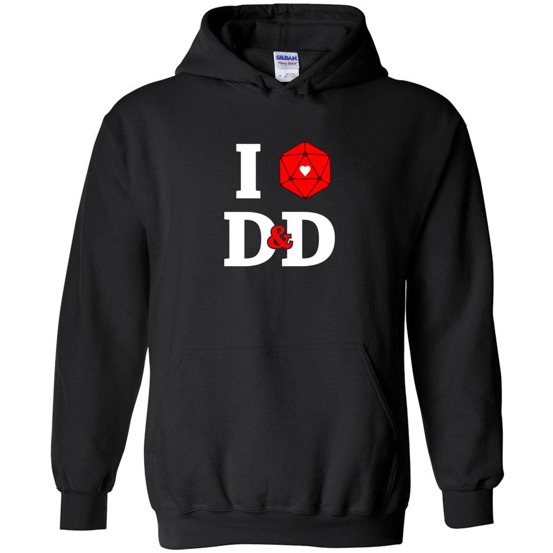 I Heart D&D Unisex Pullover Hoodie - Black / S