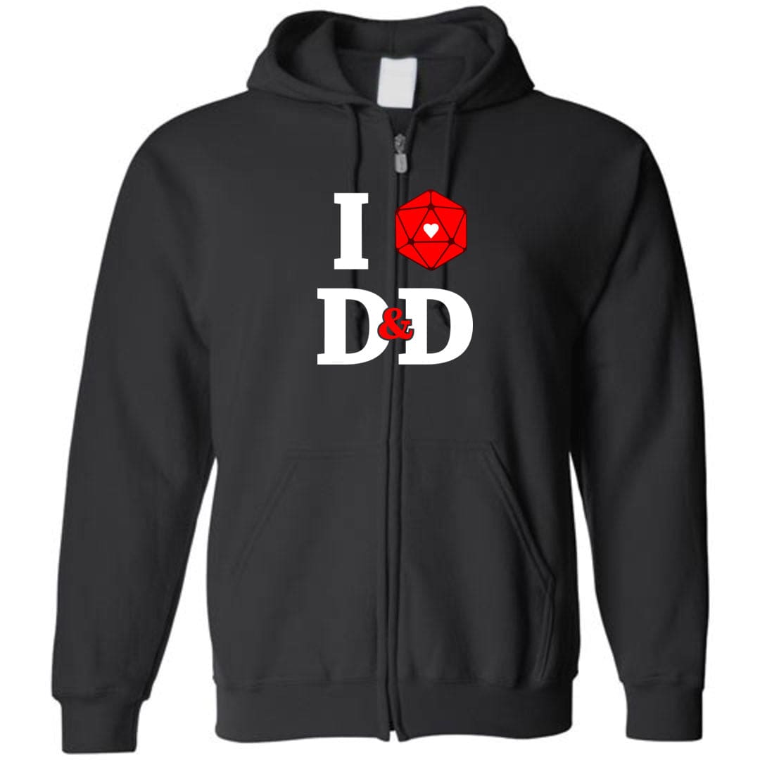 I Heart D&D Unisex Zip Hoodie - Black / S