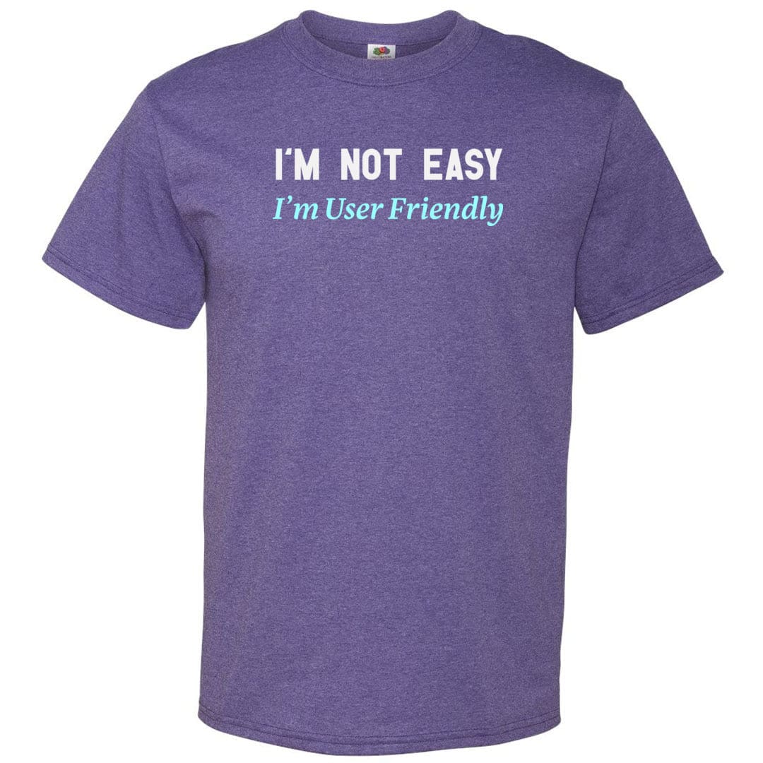 I’m Not Easy I’m User Friendly Unisex Classic Tee - Retro Heather Purple / S