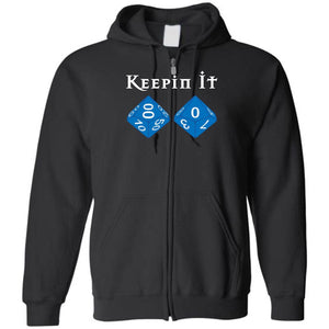 Keepin It D100 Unisex Zip Hoodie - Black / S