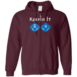 Keepin It D100 Unisex Zip Hoodie - Maroon / S