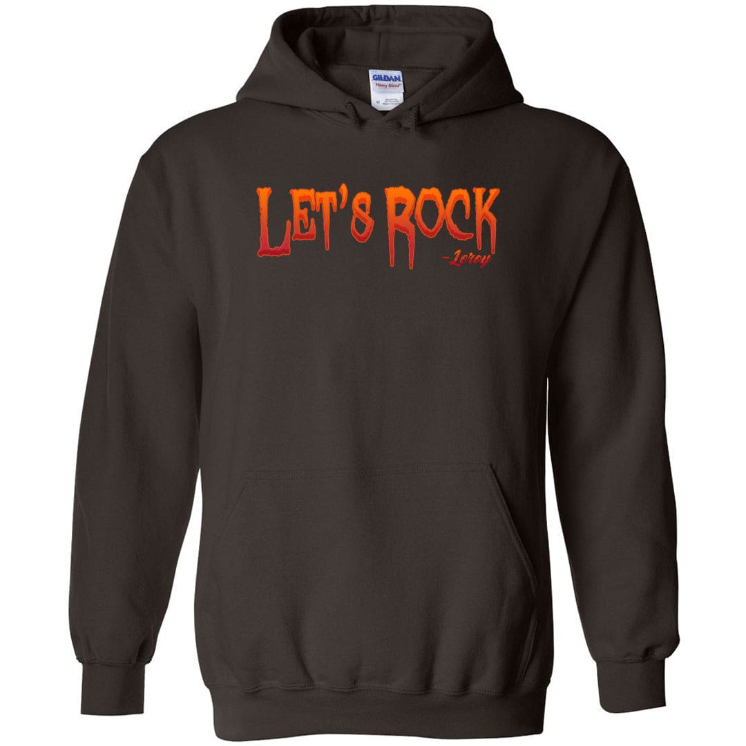 Let’s Rock Unisex Pullover Hoodie - Dark Chocolate / S